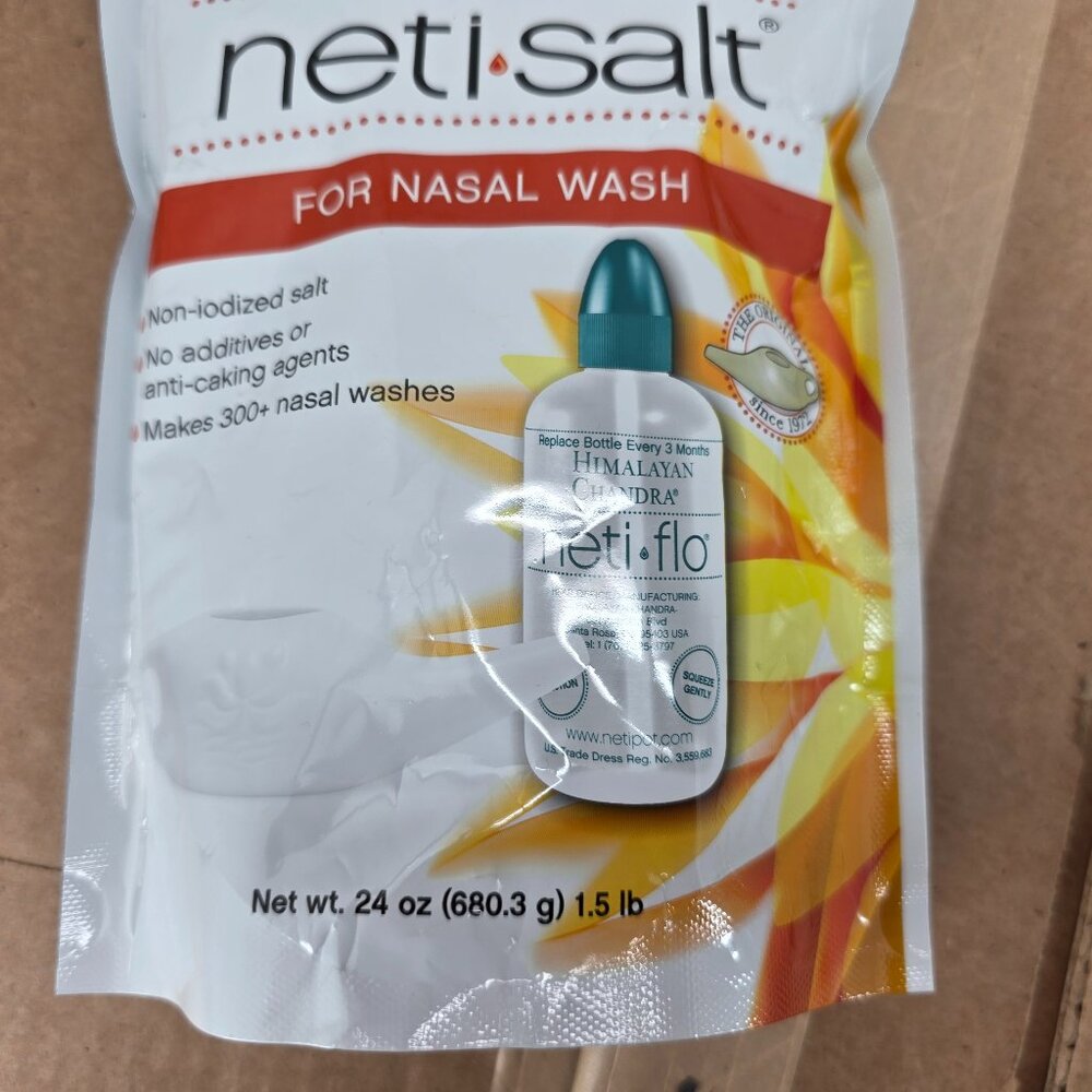 Himalayan Chandra Neti Salt Neti Pot Sinus Nasal Wash Detox 24oz Bag